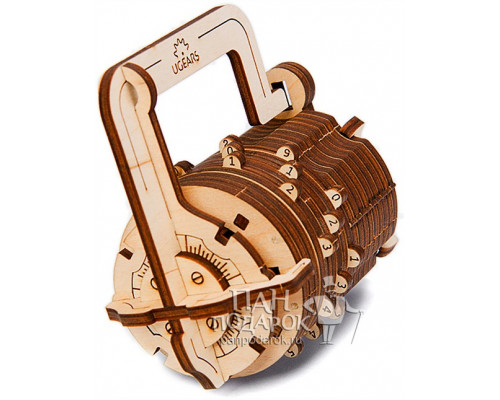 Деревянный 3D конструктор-пазл Ugears «Кодовый замок»