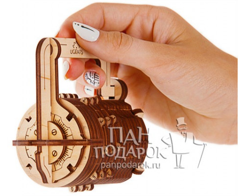 Деревянный 3D конструктор-пазл Ugears «Кодовый замок»