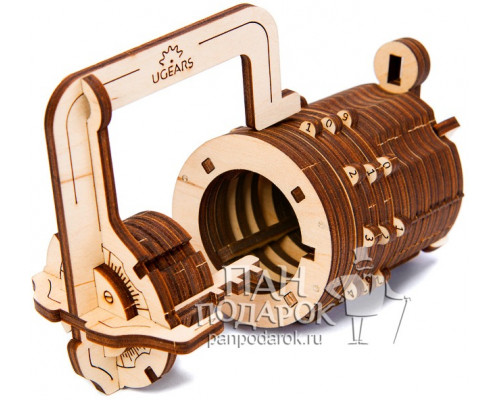 Деревянный 3D конструктор-пазл Ugears «Кодовый замок»