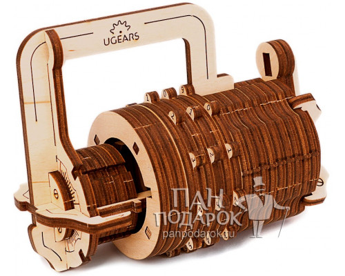Деревянный 3D конструктор-пазл Ugears «Кодовый замок»