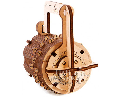 Деревянный 3D конструктор-пазл Ugears «Кодовый замок»