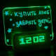 Будильник со светящейся доской для записей «Highlighter memo board» Зелёный*