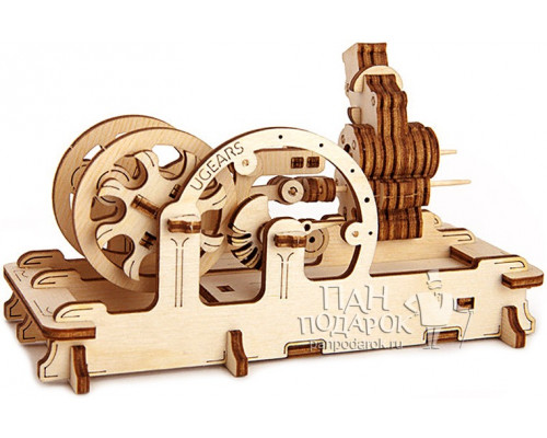 Деревянный 3D конструктор-пазл Ugears «Пневматический двигатель»
