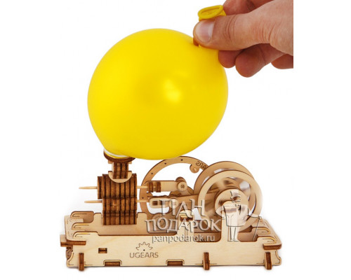 Деревянный 3D конструктор-пазл Ugears «Пневматический двигатель»