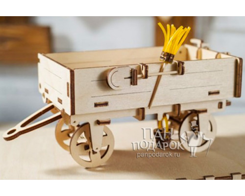 Деревянный 3D конструктор-пазл Ugears «Прицеп к трактору»