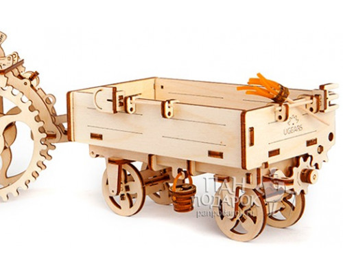 Деревянный 3D конструктор-пазл Ugears «Прицеп к трактору»