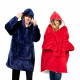 Толстовка-плед с капюшоном «Huggle hoodie» Бордовый*