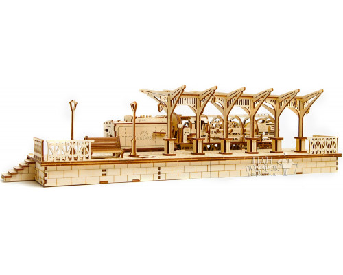 Деревянный 3D конструктор-пазл Ugears «Перрон»